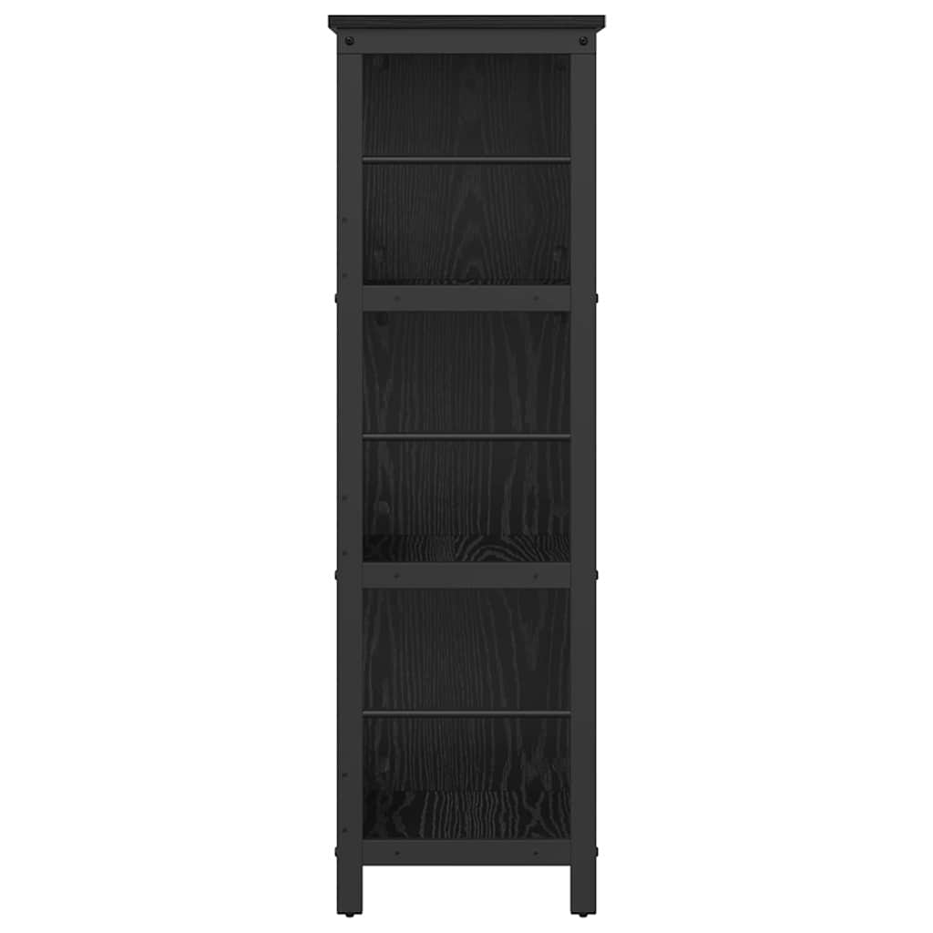 vidaXL Bücherregal Schwarz Eichen-Optik 102 x 32 x 104,5 cm