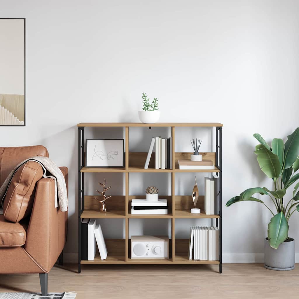 vidaXL Bücherregal Artisan-Eiche 102 x 32 x 104,5 cm Holzwerkstoff