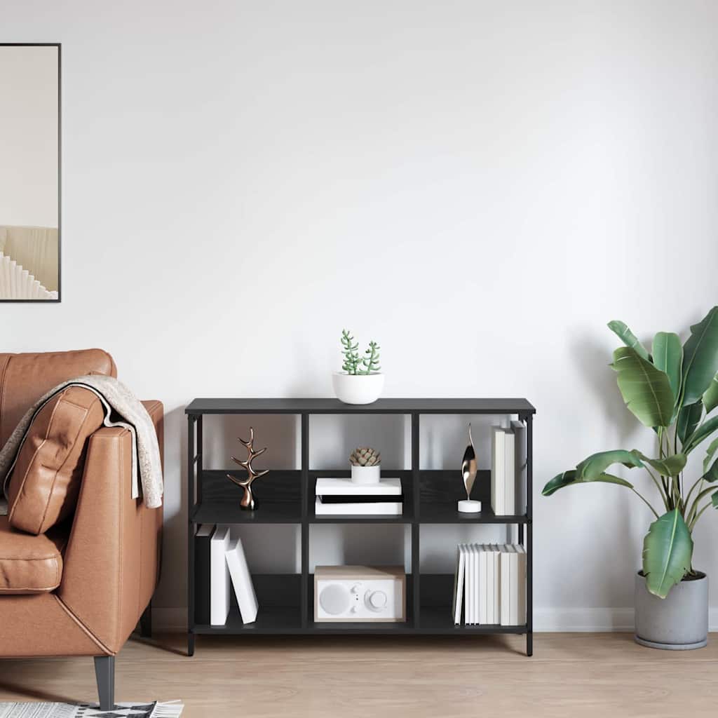 vidaXL Bücherregal Schwarz Eichen-Optik 102 x 32 x 72,5 cm