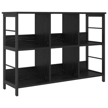 vidaXL Bücherregal Schwarz Eichen-Optik 102 x 32 x 72,5 cm