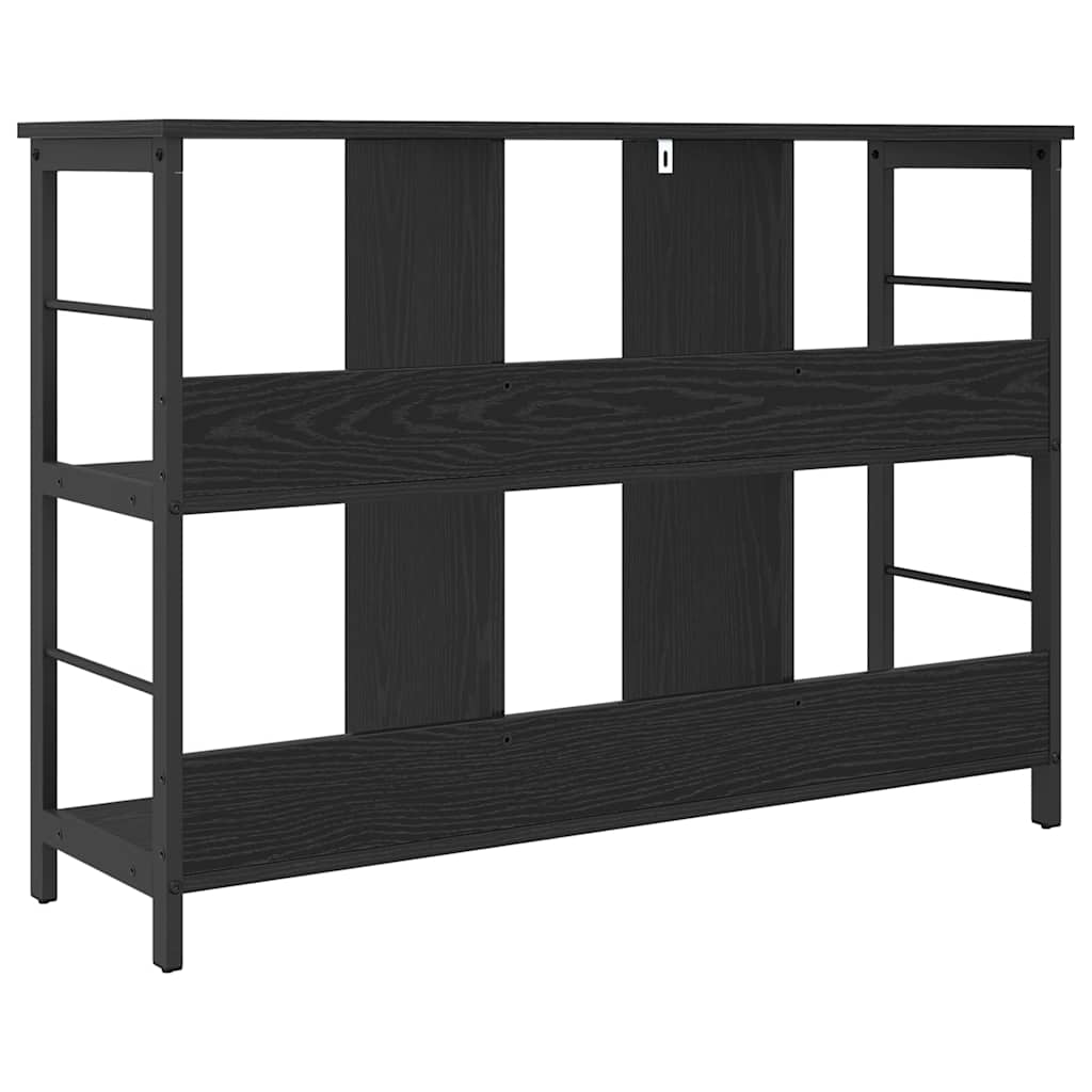 vidaXL Bücherregal Schwarz Eichen-Optik 102 x 32 x 72,5 cm