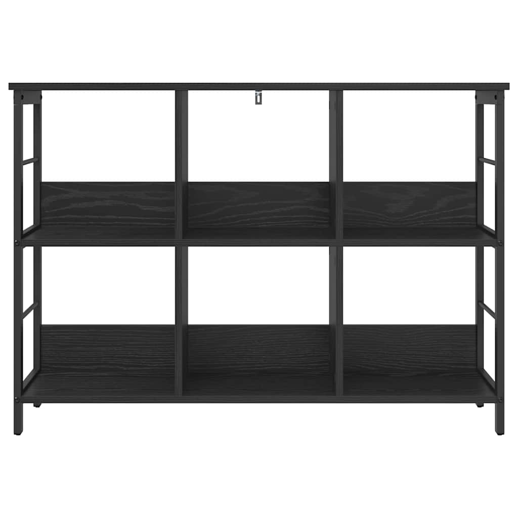 vidaXL Bücherregal Schwarz Eichen-Optik 102 x 32 x 72,5 cm