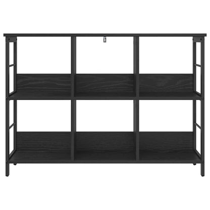 vidaXL Bücherregal Schwarz Eichen-Optik 102 x 32 x 72,5 cm