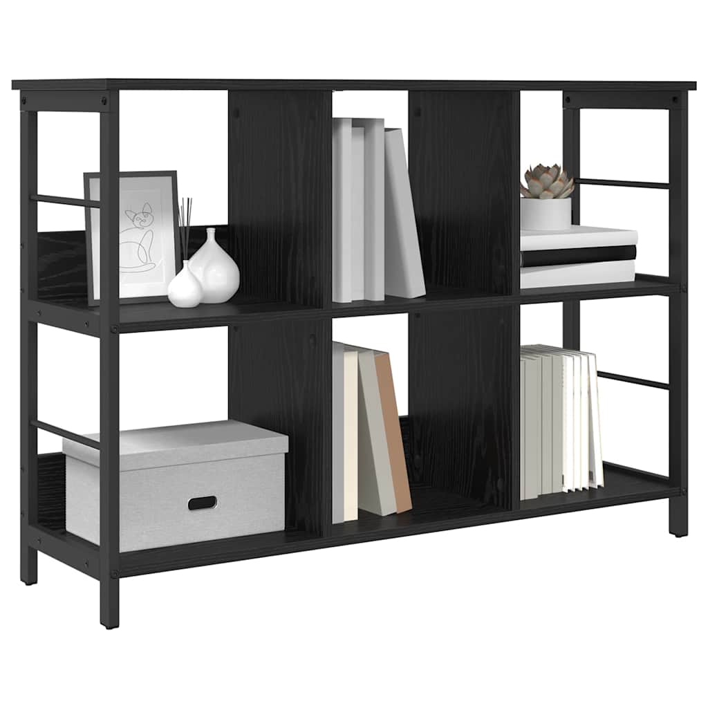 vidaXL Bücherregal Schwarz Eichen-Optik 102 x 32 x 72,5 cm