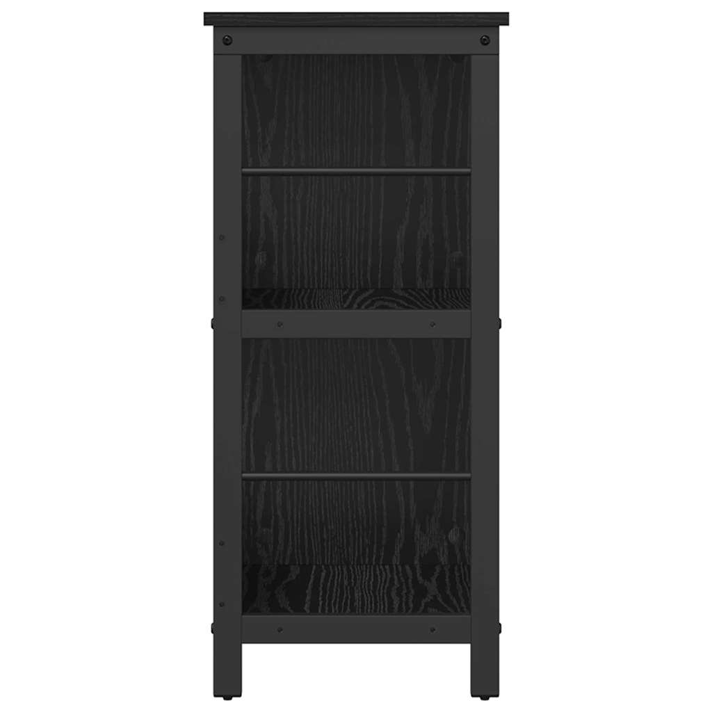 vidaXL Bücherregal Schwarz Eichen-Optik 102 x 32 x 72,5 cm