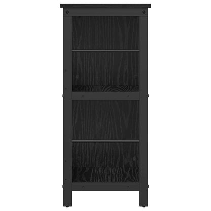 vidaXL Bücherregal Schwarz Eichen-Optik 102 x 32 x 72,5 cm