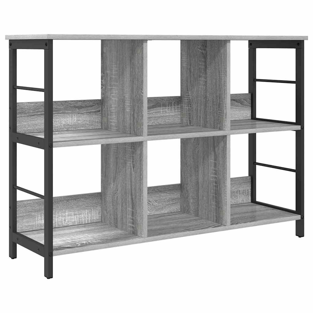 vidaXL Bücherregal Graues Sonoma 102 x 32 x 72,5 cm Holzwerkstoff