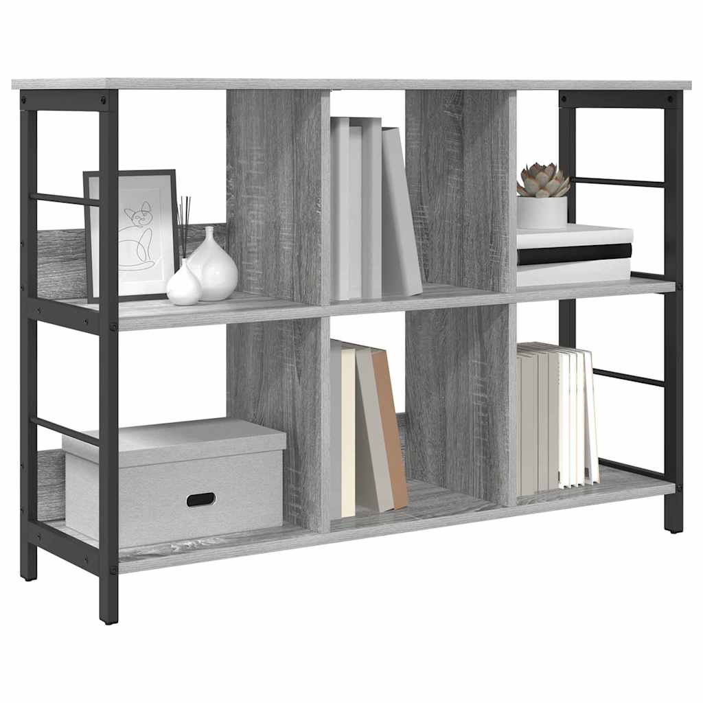 vidaXL Bücherregal Graues Sonoma 102 x 32 x 72,5 cm Holzwerkstoff