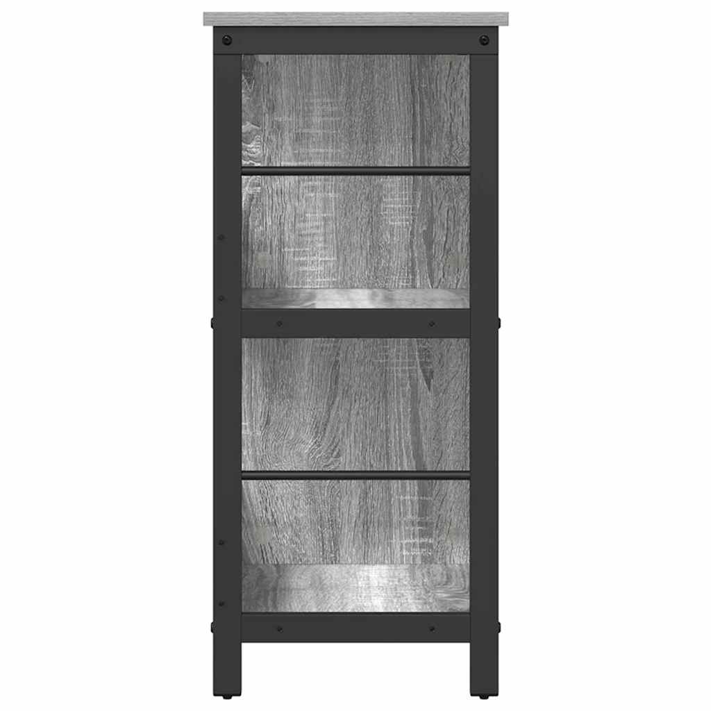 vidaXL Bücherregal Graues Sonoma 102 x 32 x 72,5 cm Holzwerkstoff