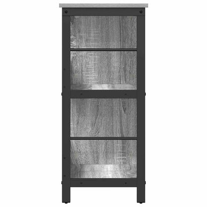 vidaXL Bücherregal Graues Sonoma 102 x 32 x 72,5 cm Holzwerkstoff