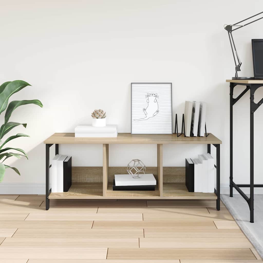 vidaXL Bücherregal Sonoma-Eiche 102 x 32 x 40,5 cm Holzwerkstoff