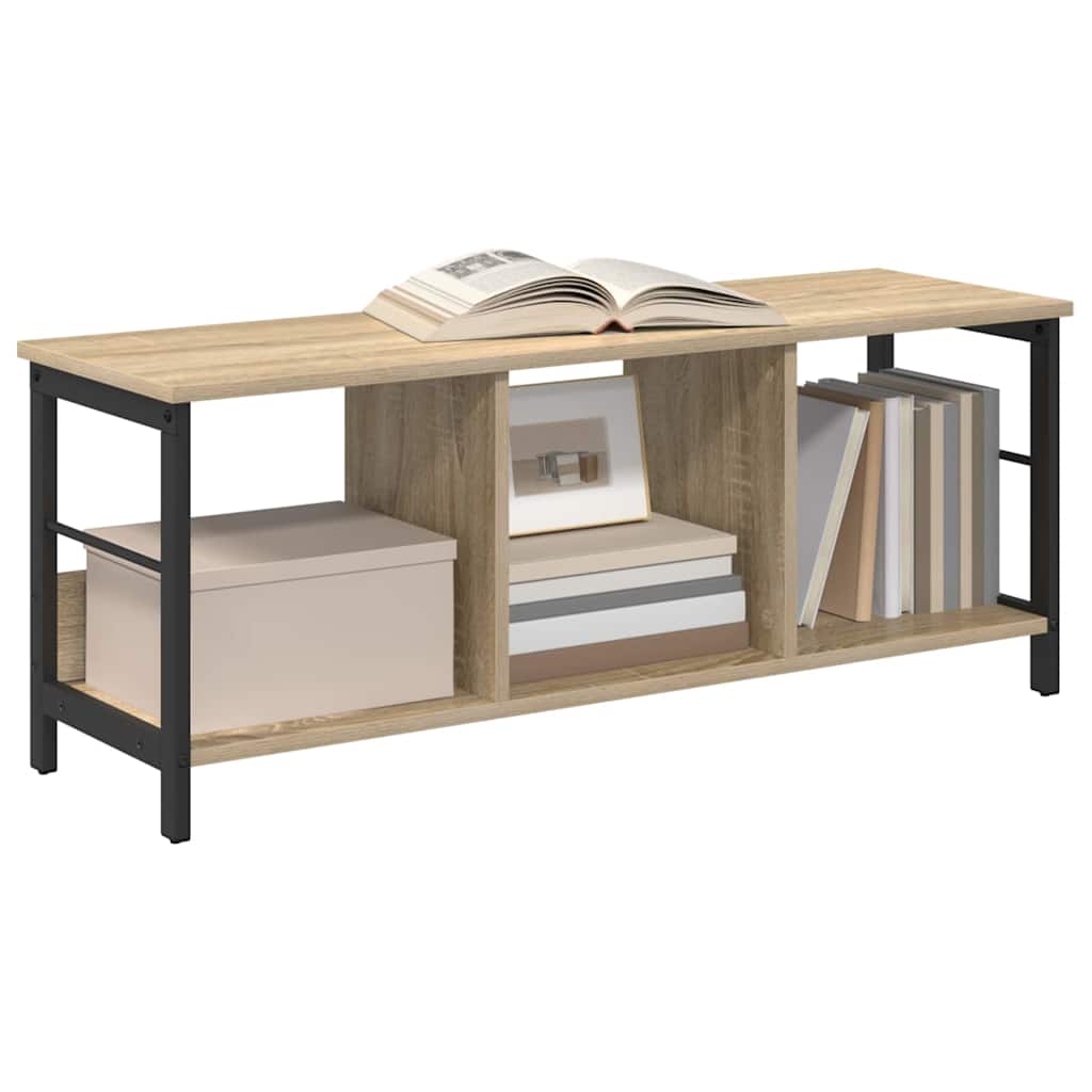 vidaXL Bücherregal Sonoma-Eiche 102 x 32 x 40,5 cm Holzwerkstoff