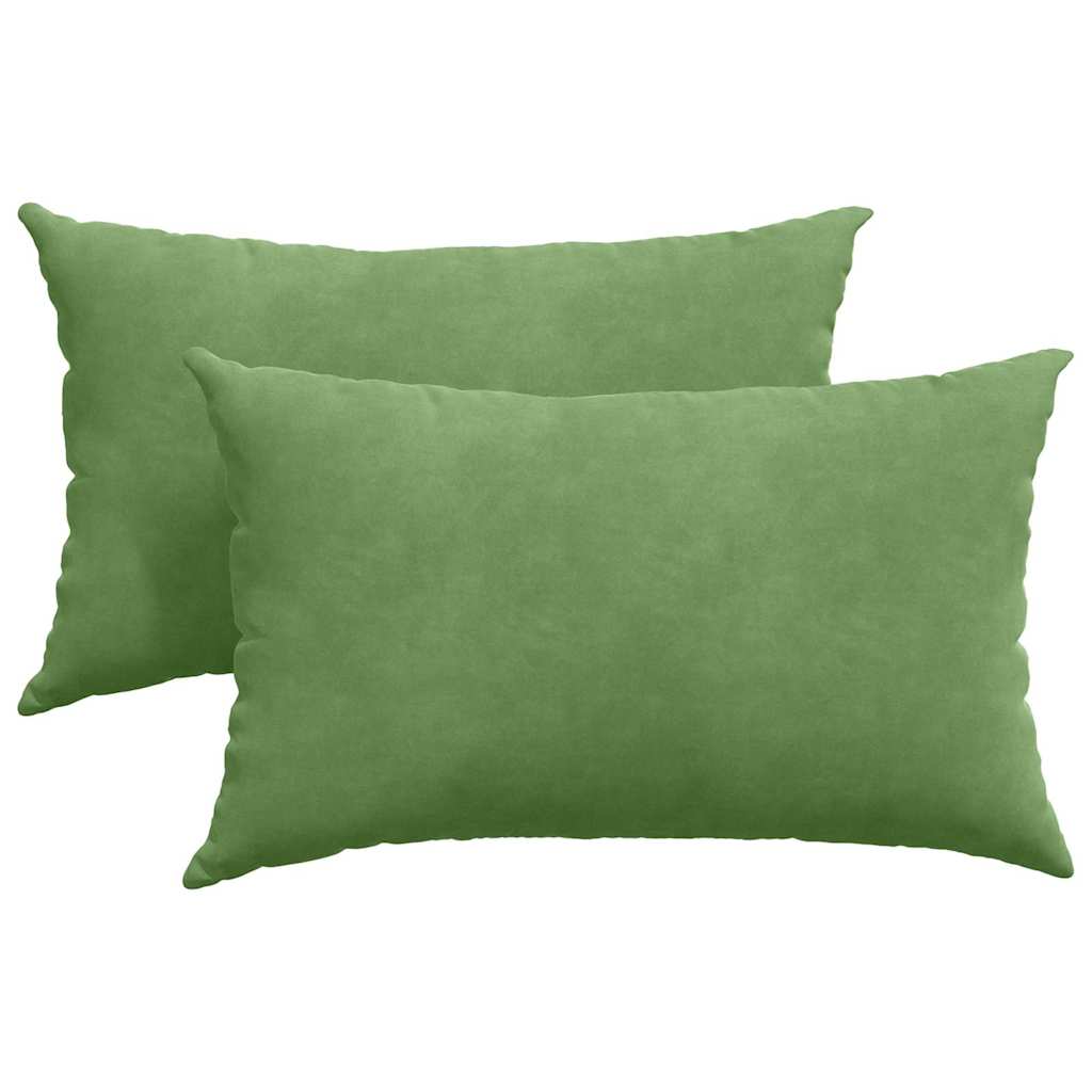 vidaXL Sofakissen 2 Stück Hellgrün 50 x 30 cm Cordstoff