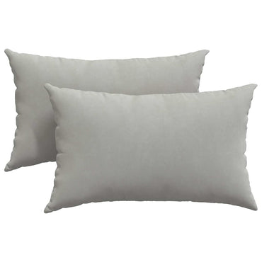 vidaXL Sofakissen 2 Stück Hellgrau 50 x 30 cm Stoff
