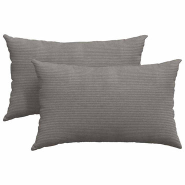 vidaXL Sofakissen 2 Stück Hellgrau 50 x 30 cm Cordstoff