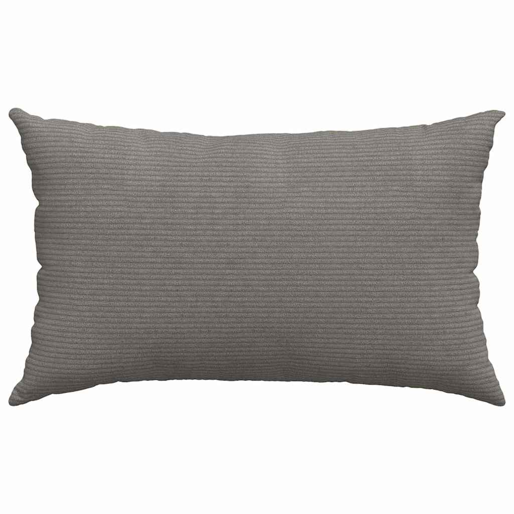 Sofakissen 2 Stück Hellgrau 50 x 30 cm Cordstoff