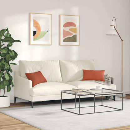vidaXL Sofakissen 2 Stück Rot-Orange 50 x 30 cm Cordstoff