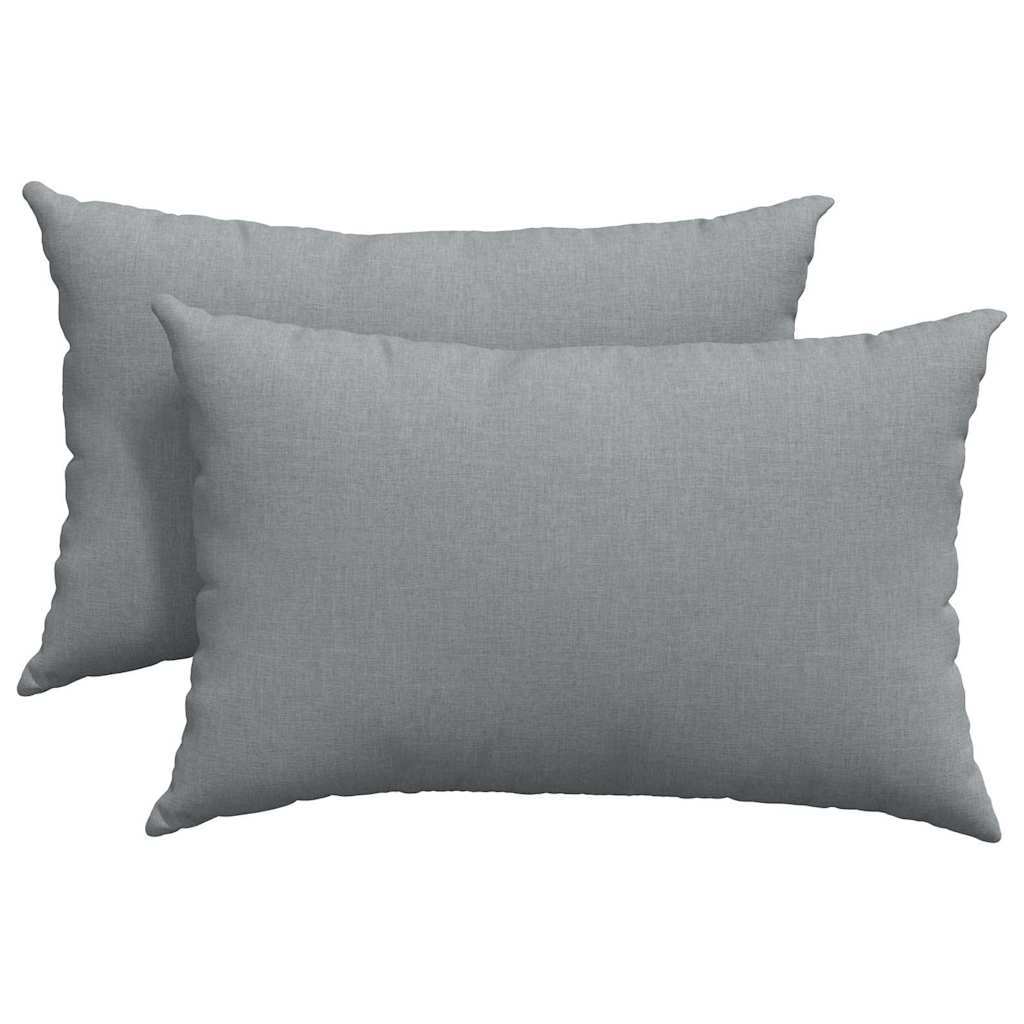 vidaXL Sofakissen 2 pcs Hellgrau 60 x 40 cm Stoff