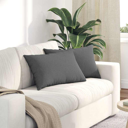 vidaXL Sofakissen 2 pcs Dunkelgrau 60 x 40 cm Stoff