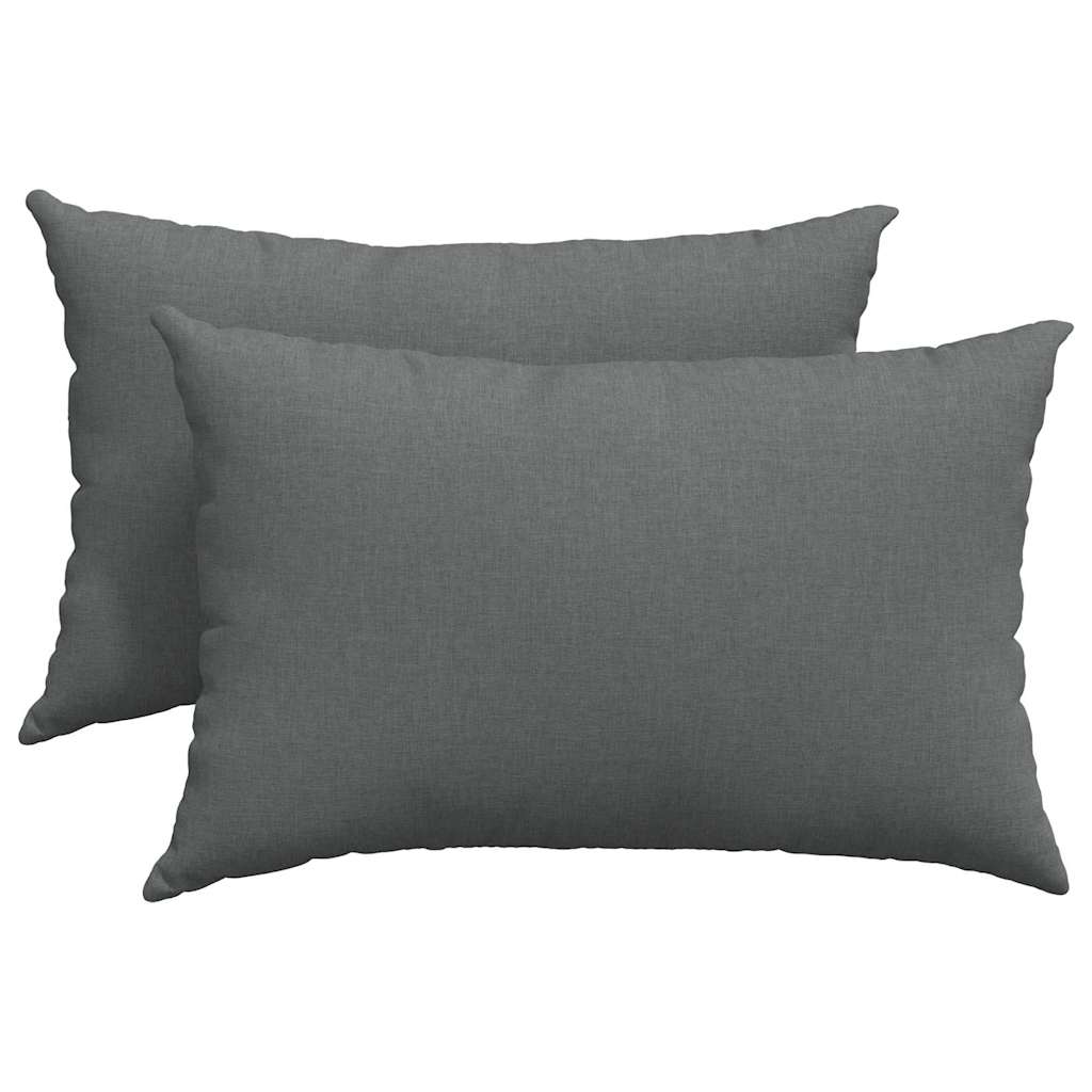 vidaXL Sofakissen 2 pcs Dunkelgrau 60 x 40 cm Stoff