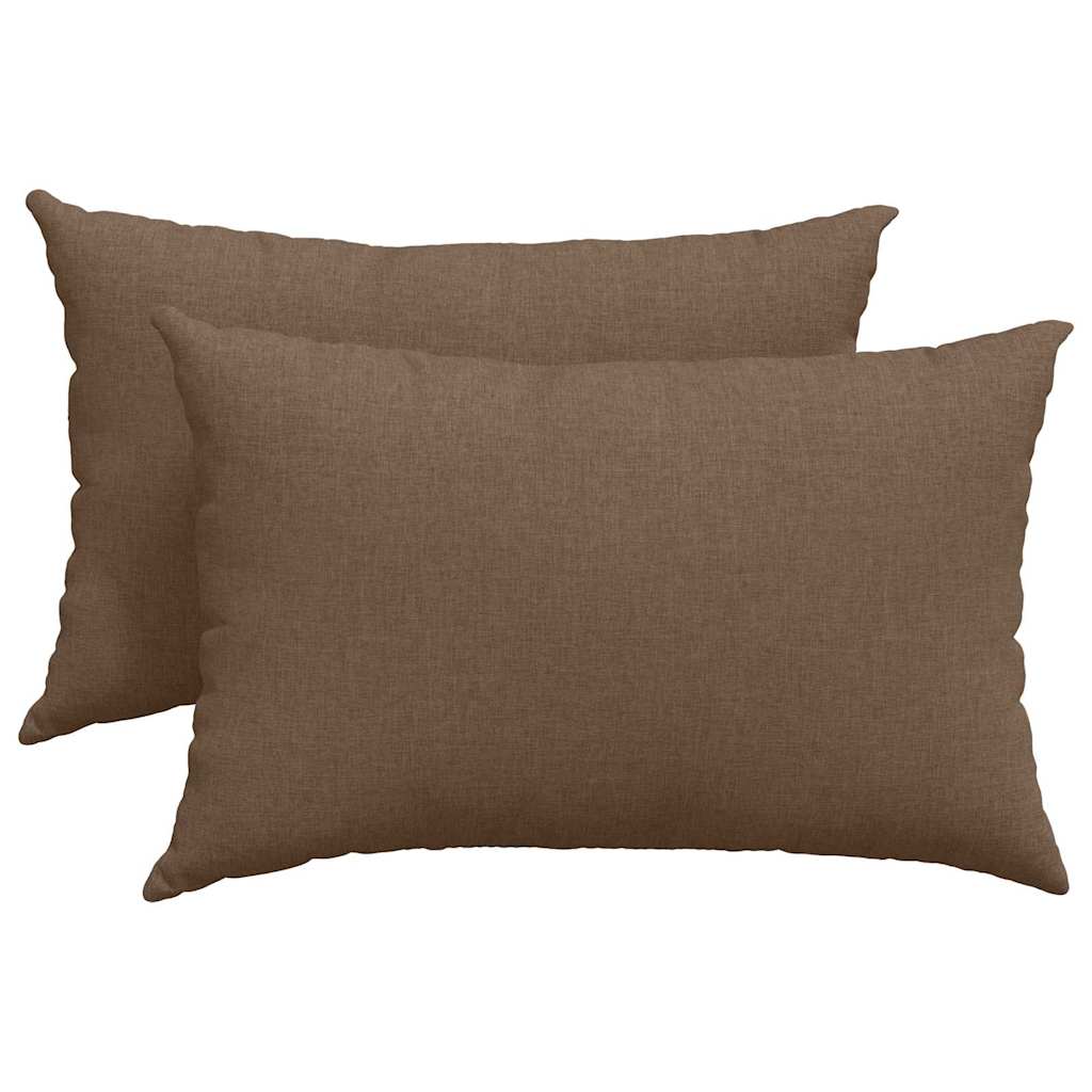 vidaXL Sofakissen 2 pcs Braun 60 x 40 cm Stoff