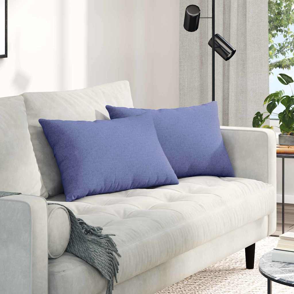 vidaXL Sofakissen 2 pcs Jeans blau 60 x 40 cm Stoff