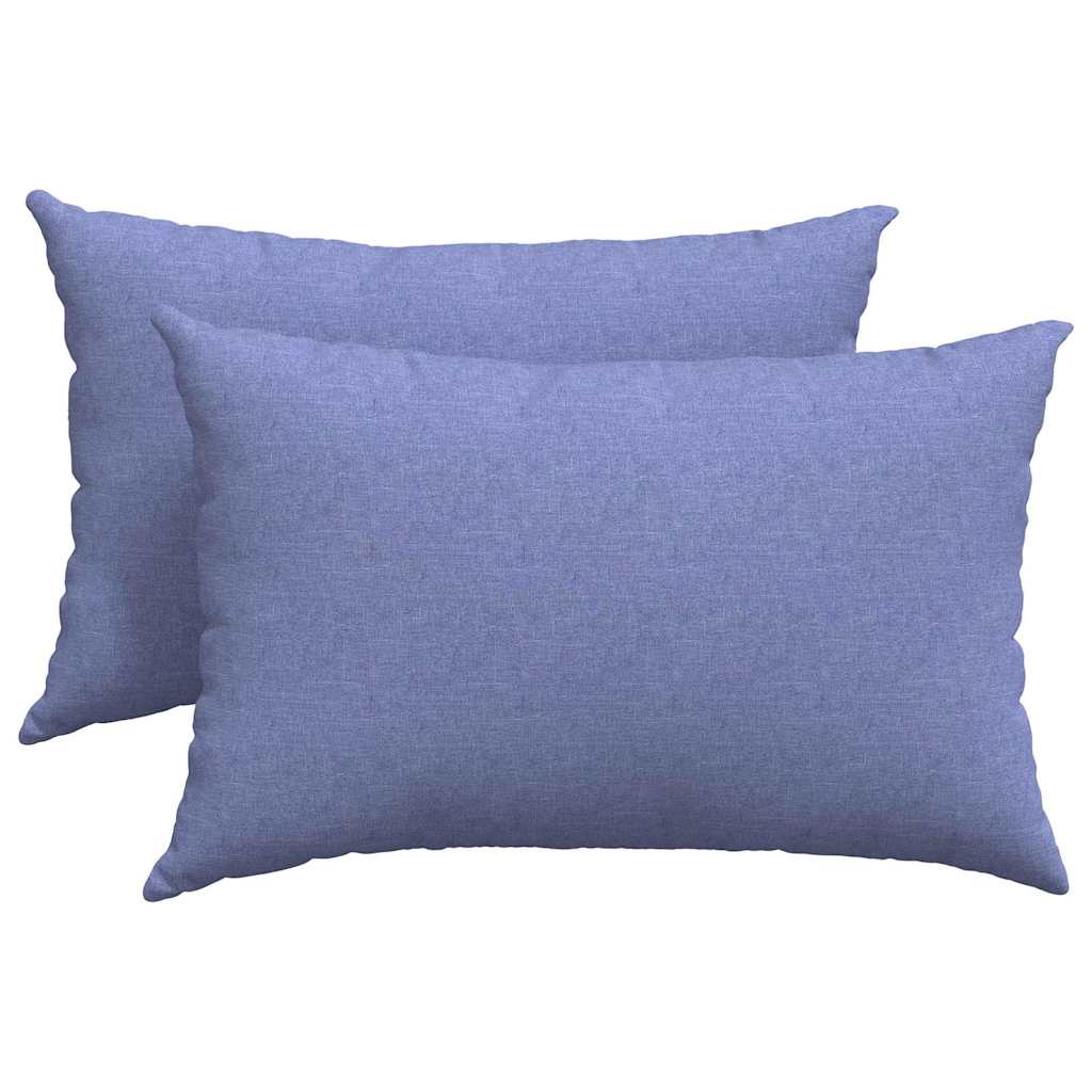 vidaXL Sofakissen 2 pcs Jeans blau 60 x 40 cm Stoff