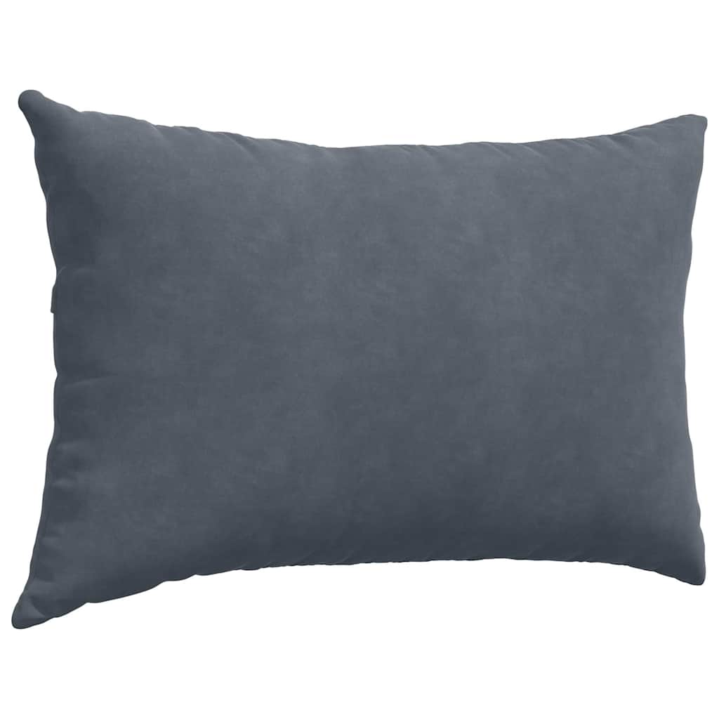vidaXL Coussins de canapé 2 pcs Gris foncé 60 x 40 cm Tissu en velours côtelé