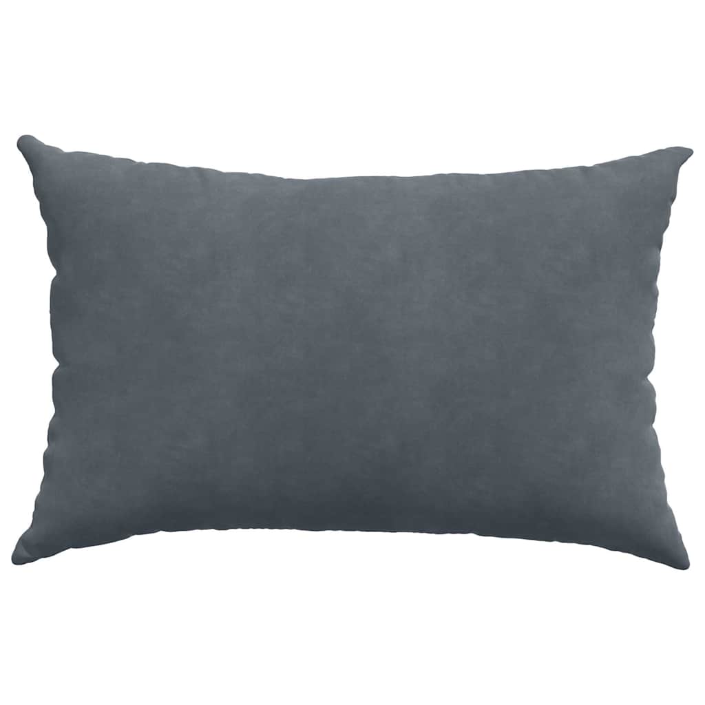 vidaXL Coussins de canapé 2 pcs Gris foncé 60 x 40 cm Tissu en velours côtelé