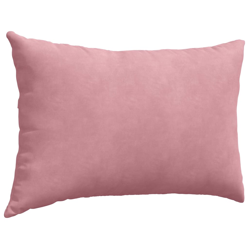 vidaXL Coussins de canapé 2 pcs Rose 60 x 40 cm Tissu côtelé