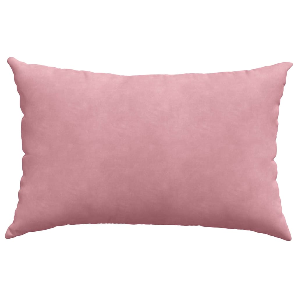 vidaXL Coussins de canapé 2 pcs Rose 60 x 40 cm Tissu côtelé
