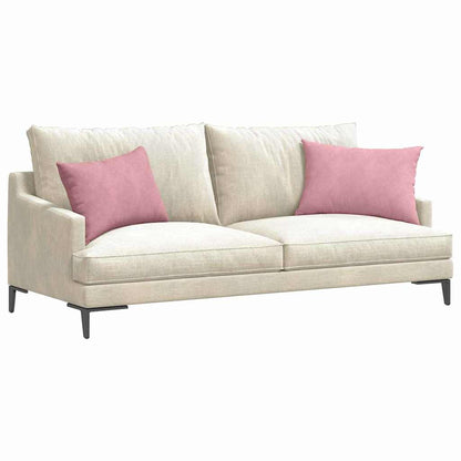 vidaXL Coussins de canapé 2 pcs Rose 60 x 40 cm Tissu côtelé