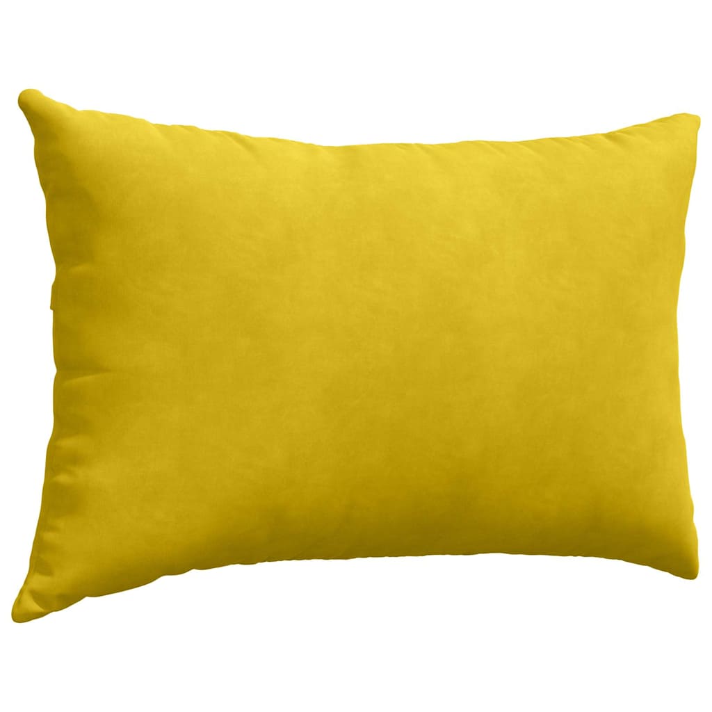 vidaXL Coussins de canapé 2 pcs Jaune 60 x 40 cm Tissu en velours côtelé