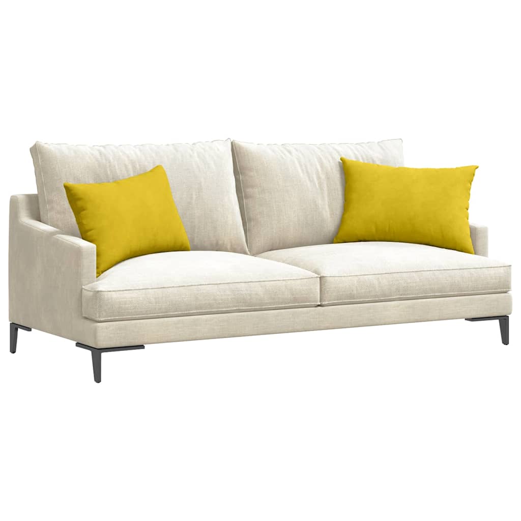 vidaXL Coussins de canapé 2 pcs Jaune 60 x 40 cm Tissu en velours côtelé