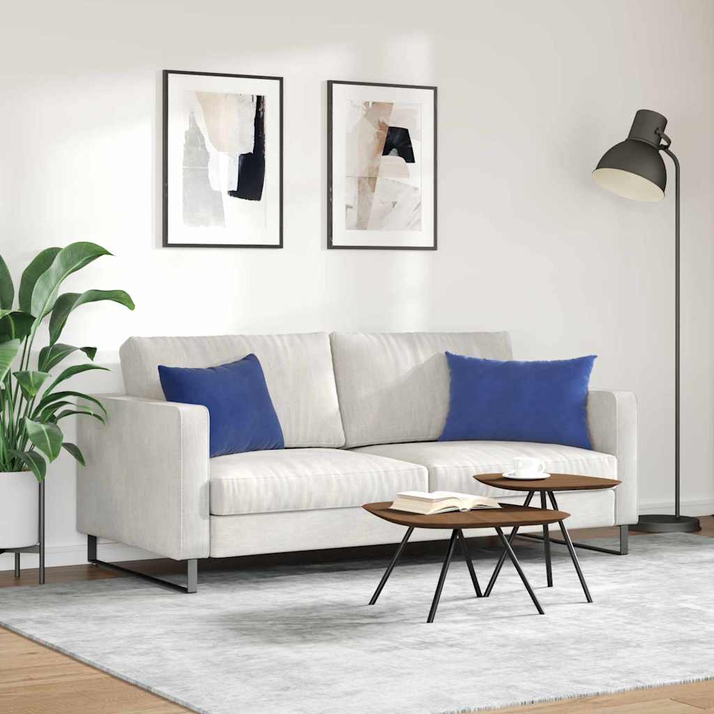 vidaXL Coussins de canapé 2 pcs Bleu de police 60 x 40 cm Tissu en velours côtelé