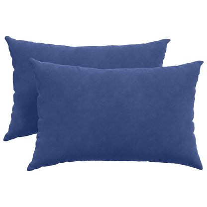 vidaXL Coussins de canapé 2 pcs Bleu de police 60 x 40 cm Tissu en velours côtelé