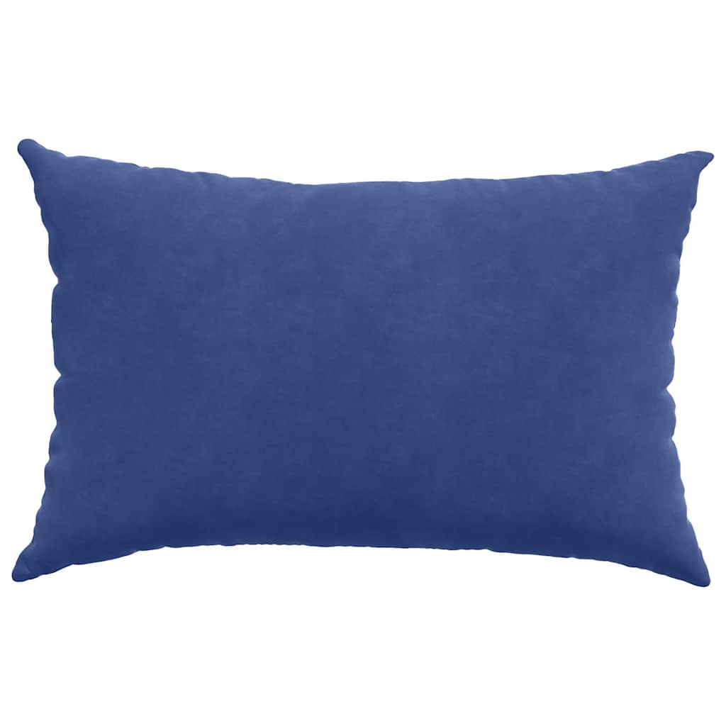 vidaXL Coussins de canapé 2 pcs Bleu de police 60 x 40 cm Tissu en velours côtelé