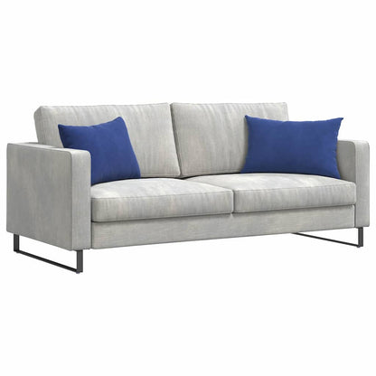 vidaXL Coussins de canapé 2 pcs Bleu de police 60 x 40 cm Tissu en velours côtelé