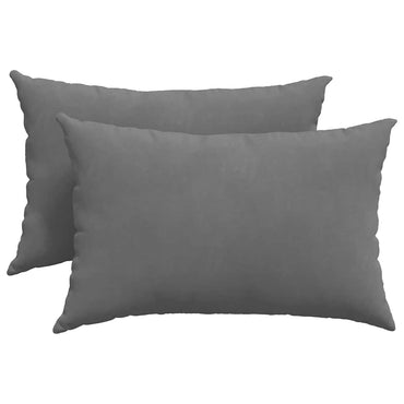 vidaXL Coussins de canapé 2 pcs Gris foncé 60 x 40 cm Tissu