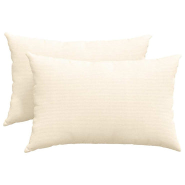 vidaXL Sofakissen 2 Stück Creme 60 x 40 cm Cordstoff