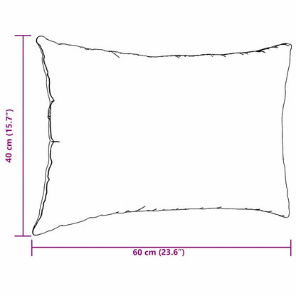 Sofakissen 2 Stück Grau-Grün 60 x 40 cm Cordstoff