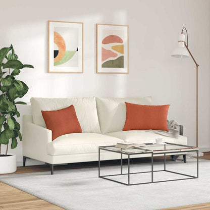 vidaXL Sofakissen 2 Stück Rot-Orange 60 x 40 cm Cordstoff