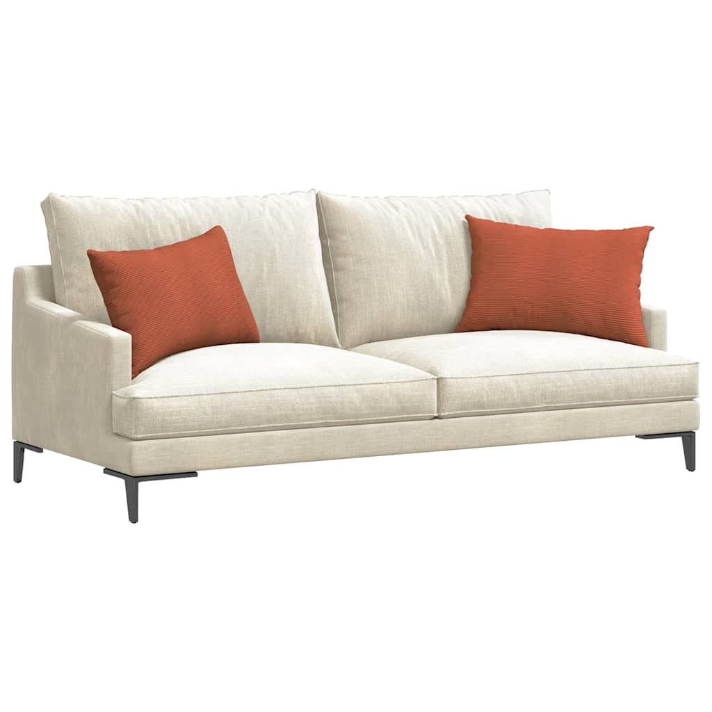 vidaXL Sofakissen 2 Stück Rot-Orange 60 x 40 cm Cordstoff