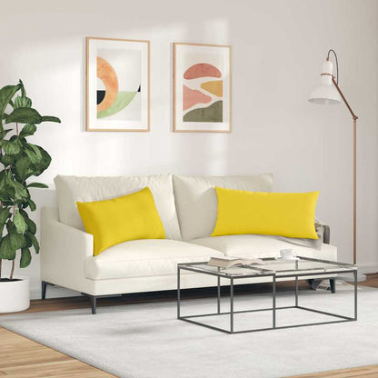 vidaXL Coussins de canapé 2 pcs Jaune clair 80 x 40 cm Tissu
