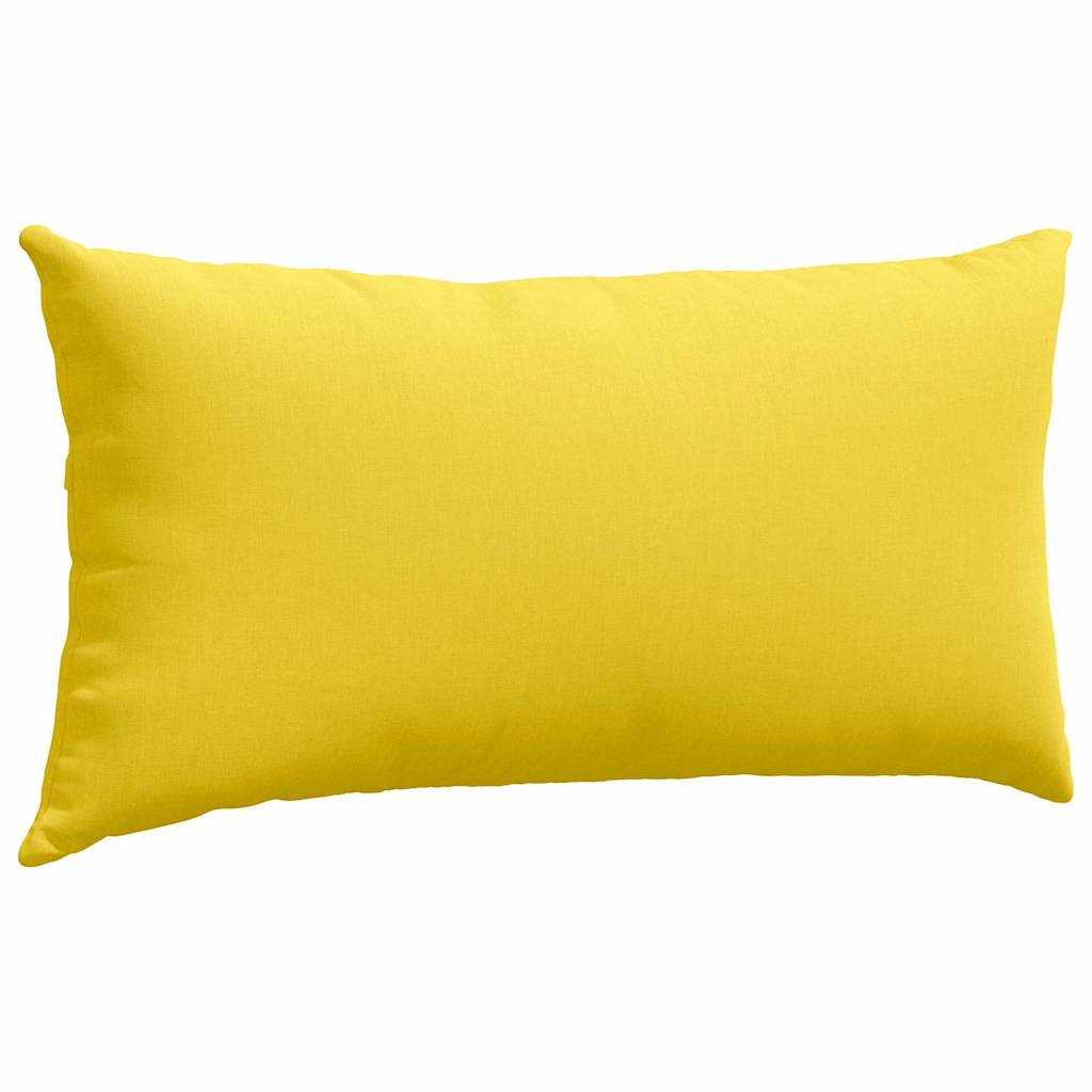 vidaXL Coussins de canapé 2 pcs Jaune clair 80 x 40 cm Tissu