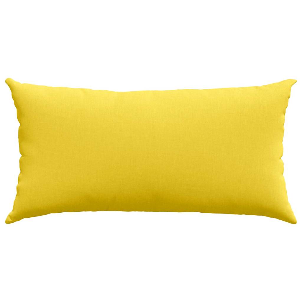 vidaXL Coussins de canapé 2 pcs Jaune clair 80 x 40 cm Tissu
