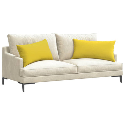 vidaXL Coussins de canapé 2 pcs Jaune clair 80 x 40 cm Tissu