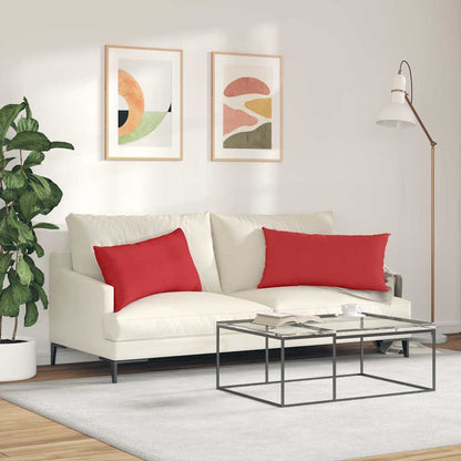 vidaXL Coussins de canapé 2 pcs Rouge 80 x 40 cm Tissu