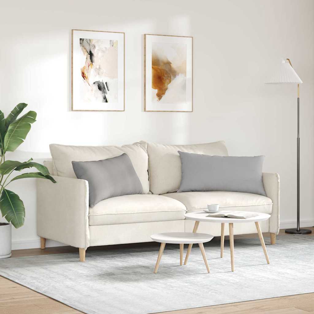 vidaXL Coussins de canapé 2 pcs Gris nuage 80 x 40 cm Tissu