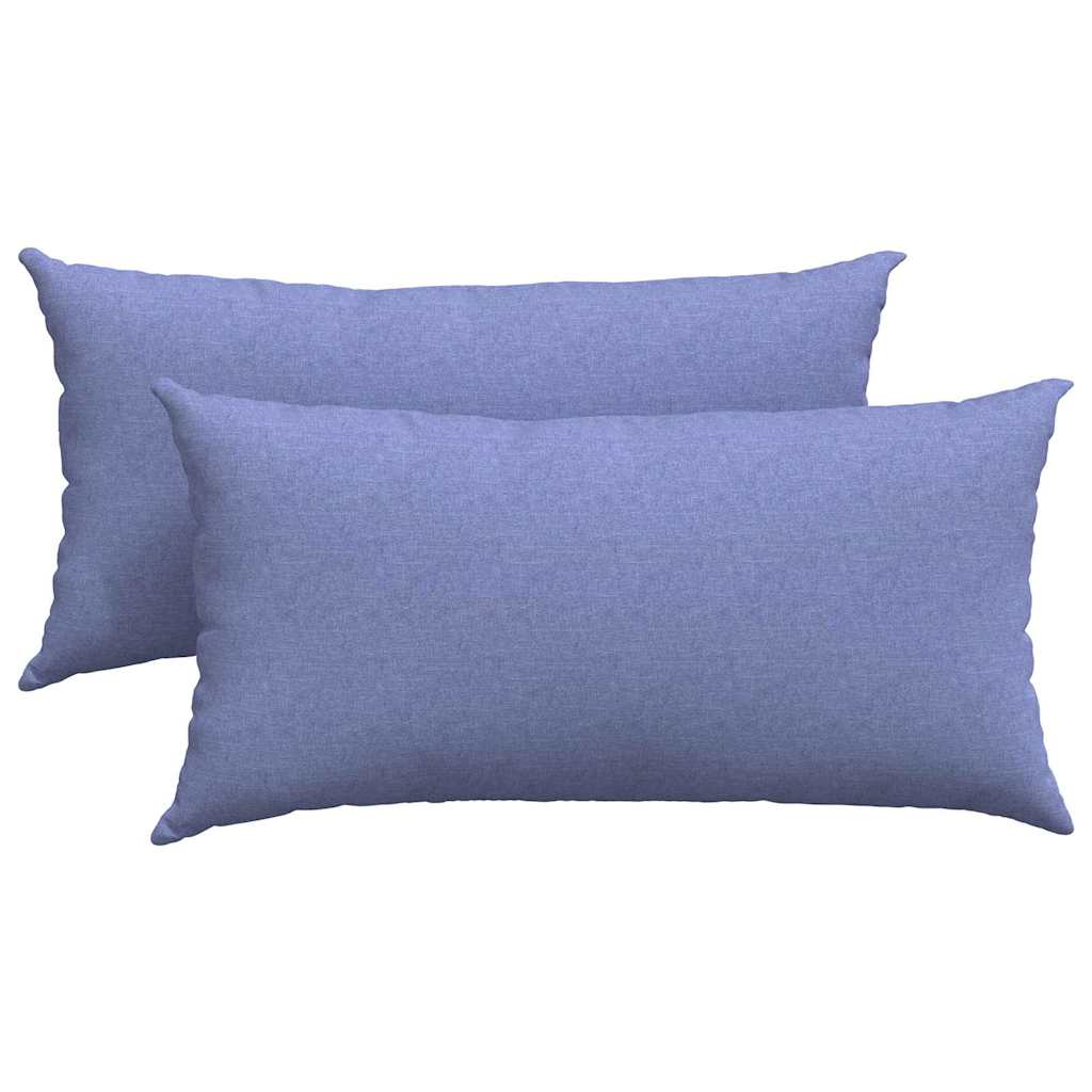 vidaXL Sofakissen 2 pcs Jeans blau 80 x 40 cm Stoff